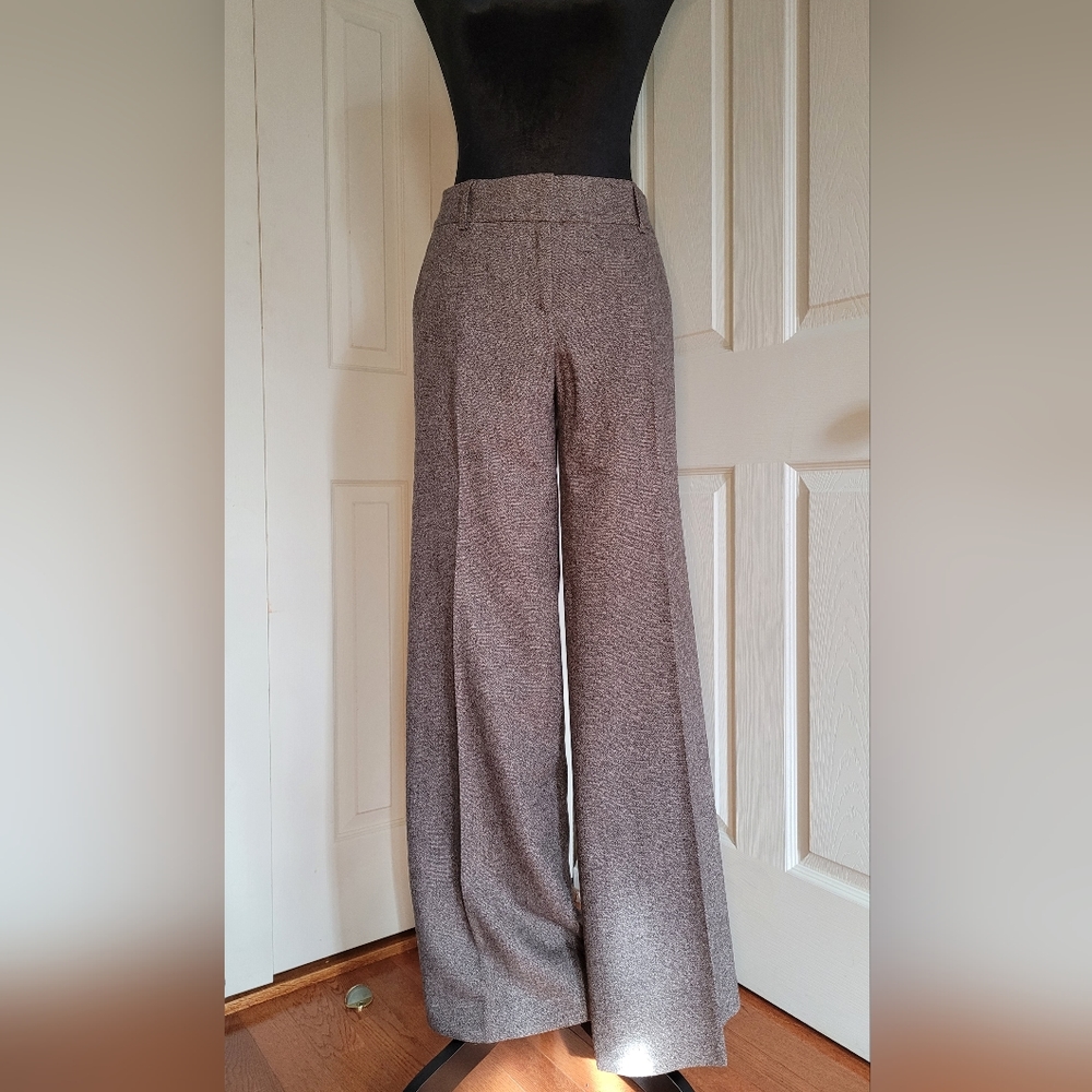 Ann Taylor Brown Wool Blend Tweed Pants Size 4